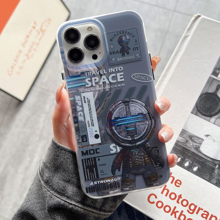 Estuche para teléfono esmerilado de astronauta IMD de doble cara