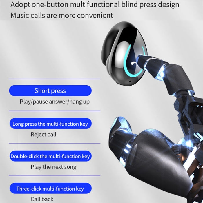 YX08 Ultraligero Ear-hook Estéreo Inalámbrico V5.0 Auriculares Bluetooth