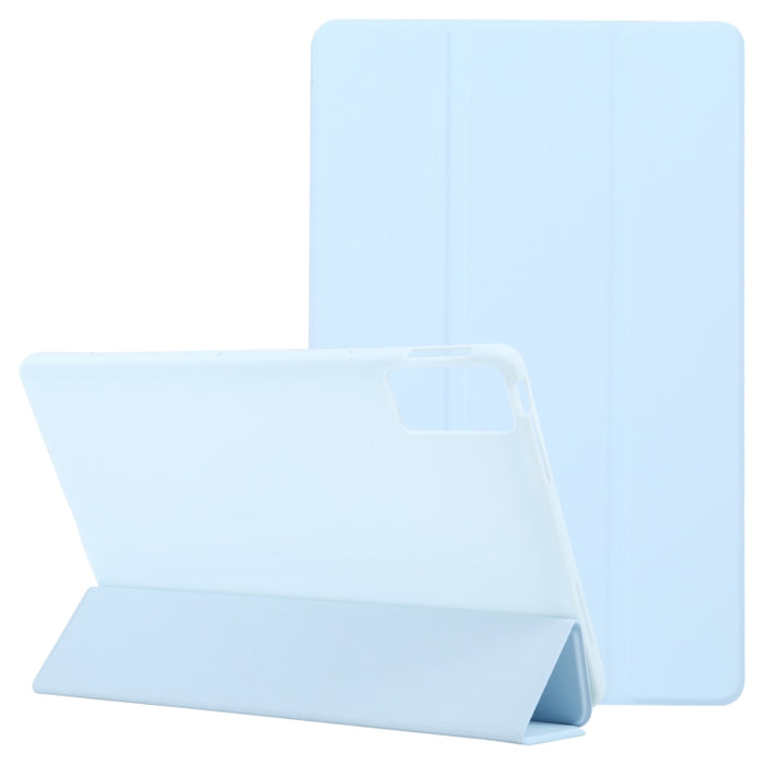 Estuche de cuero para tableta con tres pliegues, For Xiaomi Pad 7 / Pad 7 Pro, For Xiaomi Pad 6 Max 14, For Xiaomi Redmi Pad SE 2023, For Xiaomi Pad 6 / Pad 6 Pro