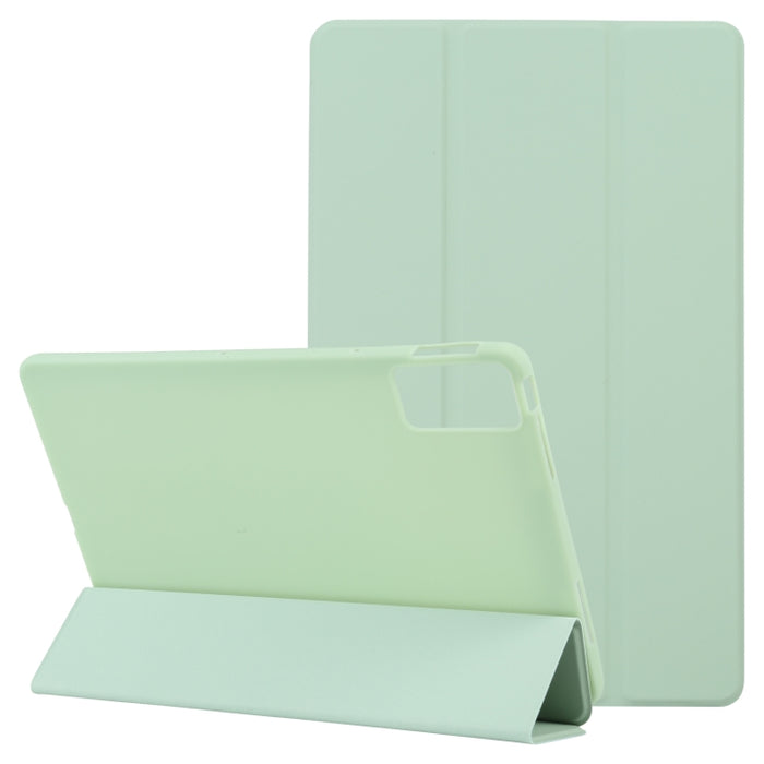 Estuche de cuero para tableta con tres pliegues, For Xiaomi Pad 7 / Pad 7 Pro, For Xiaomi Pad 6 Max 14, For Xiaomi Redmi Pad SE 2023, For Xiaomi Pad 6 / Pad 6 Pro