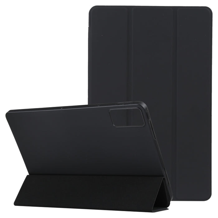 Estuche de cuero para tableta con tres pliegues, For Xiaomi Pad 7 / Pad 7 Pro, For Xiaomi Pad 6 Max 14, For Xiaomi Redmi Pad SE 2023, For Xiaomi Pad 6 / Pad 6 Pro