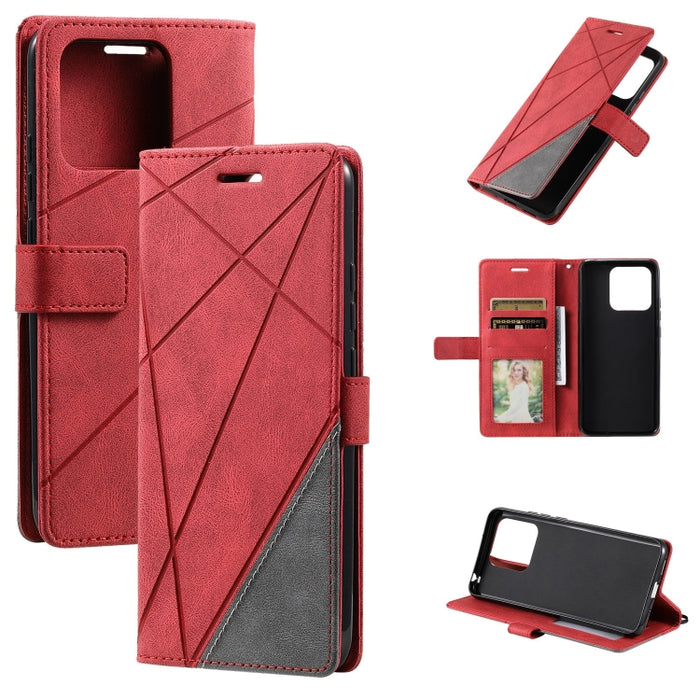 Estuche para teléfono de cuero con tapa horizontal empalmado con sensación de piel, For Xiaomi Redmi A3, For Xiaomi Redmi Note 13 Pro 4G, For Xiaomi Redmi Note 13 4G, For Xiaomi Redmi K70E, For Xiaomi 14 Ultra, For Xiaomi 14 Pro, For Xiaomi 14         ...