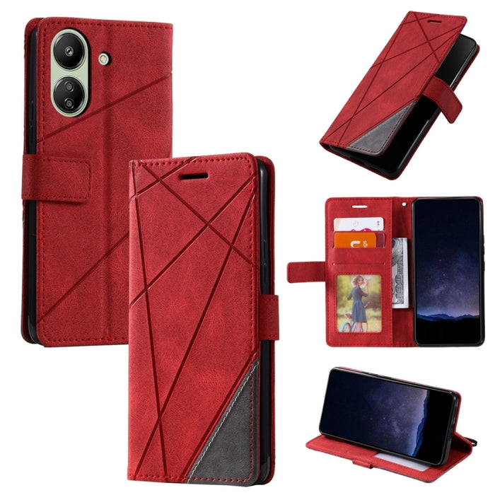 Estuche para teléfono de cuero con tapa horizontal empalmado con sensación de piel, For Xiaomi Redmi A3, For Xiaomi Redmi Note 13 Pro 4G, For Xiaomi Redmi Note 13 4G, For Xiaomi Redmi K70E, For Xiaomi 14 Ultra, For Xiaomi 14 Pro, For Xiaomi 14         ...