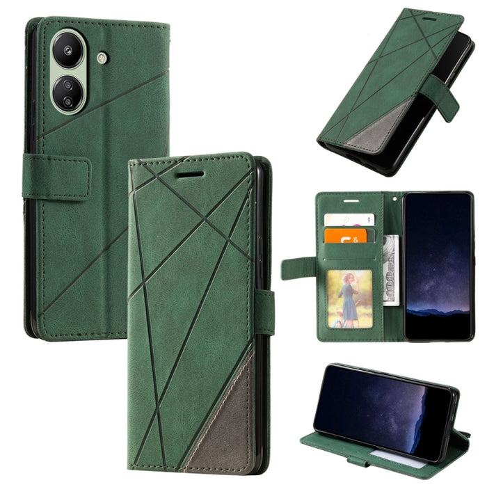 Estuche para teléfono de cuero con tapa horizontal empalmado con sensación de piel, For Xiaomi Redmi A3, For Xiaomi Redmi Note 13 Pro 4G, For Xiaomi Redmi Note 13 4G, For Xiaomi Redmi K70E, For Xiaomi 14 Ultra, For Xiaomi 14 Pro, For Xiaomi 14         ...
