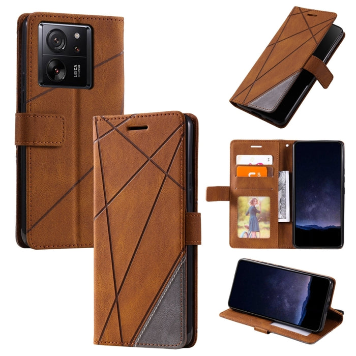 Estuche para teléfono de cuero con tapa horizontal empalmado con sensación de piel, For Xiaomi Redmi A3, For Xiaomi Redmi Note 13 Pro 4G, For Xiaomi Redmi Note 13 4G, For Xiaomi Redmi K70E, For Xiaomi 14 Ultra, For Xiaomi 14 Pro, For Xiaomi 14         ...