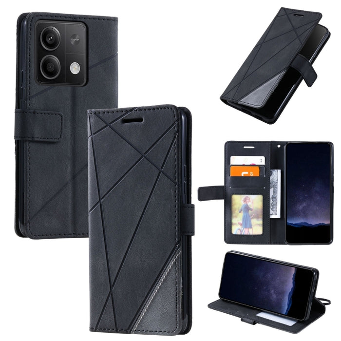 Estuche para teléfono de cuero con tapa horizontal empalmado con sensación de piel, For Xiaomi Redmi A3, For Xiaomi Redmi Note 13 Pro 4G, For Xiaomi Redmi Note 13 4G, For Xiaomi Redmi K70E, For Xiaomi 14 Ultra, For Xiaomi 14 Pro, For Xiaomi 14         ...
