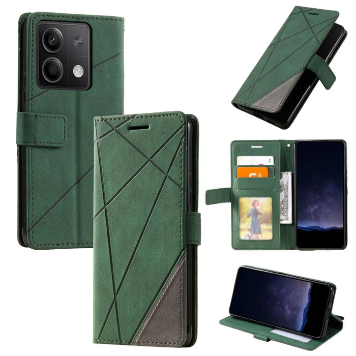 Estuche para teléfono de cuero con tapa horizontal empalmado con sensación de piel, For Xiaomi Redmi A3, For Xiaomi Redmi Note 13 Pro 4G, For Xiaomi Redmi Note 13 4G, For Xiaomi Redmi K70E, For Xiaomi 14 Ultra, For Xiaomi 14 Pro, For Xiaomi 14         ...
