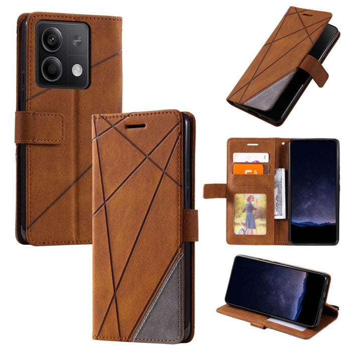 Estuche para teléfono de cuero con tapa horizontal empalmado con sensación de piel, For Xiaomi Redmi A3, For Xiaomi Redmi Note 13 Pro 4G, For Xiaomi Redmi Note 13 4G, For Xiaomi Redmi K70E, For Xiaomi 14 Ultra, For Xiaomi 14 Pro, For Xiaomi 14         ...