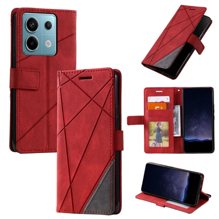 Estuche para teléfono de cuero con tapa horizontal empalmado con sensación de piel, For Xiaomi Redmi A3, For Xiaomi Redmi Note 13 Pro 4G, For Xiaomi Redmi Note 13 4G, For Xiaomi Redmi K70E, For Xiaomi 14 Ultra, For Xiaomi 14 Pro, For Xiaomi 14         ...