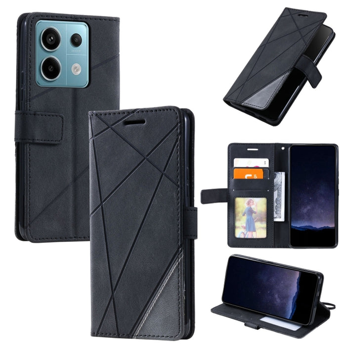 Estuche para teléfono de cuero con tapa horizontal empalmado con sensación de piel, For Xiaomi Redmi A3, For Xiaomi Redmi Note 13 Pro 4G, For Xiaomi Redmi Note 13 4G, For Xiaomi Redmi K70E, For Xiaomi 14 Ultra, For Xiaomi 14 Pro, For Xiaomi 14         ...