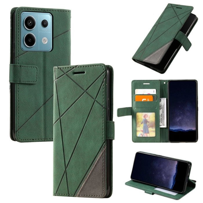 Estuche para teléfono de cuero con tapa horizontal empalmado con sensación de piel, For Xiaomi Redmi A3, For Xiaomi Redmi Note 13 Pro 4G, For Xiaomi Redmi Note 13 4G, For Xiaomi Redmi K70E, For Xiaomi 14 Ultra, For Xiaomi 14 Pro, For Xiaomi 14         ...