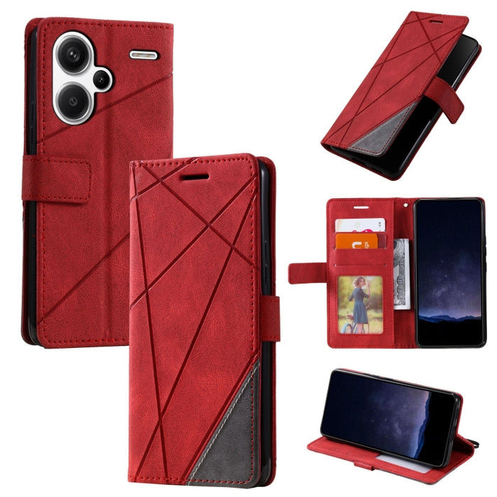Estuche para teléfono de cuero con tapa horizontal empalmado con sensación de piel, For Xiaomi Redmi A3, For Xiaomi Redmi Note 13 Pro 4G, For Xiaomi Redmi Note 13 4G, For Xiaomi Redmi K70E, For Xiaomi 14 Ultra, For Xiaomi 14 Pro, For Xiaomi 14         ...