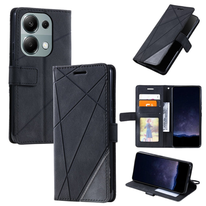 Estuche para teléfono de cuero con tapa horizontal empalmado con sensación de piel, For Xiaomi Redmi A3, For Xiaomi Redmi Note 13 Pro 4G, For Xiaomi Redmi Note 13 4G, For Xiaomi Redmi K70E, For Xiaomi 14 Ultra, For Xiaomi 14 Pro, For Xiaomi 14         ...