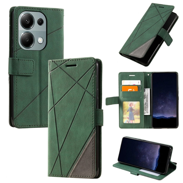 Estuche para teléfono de cuero con tapa horizontal empalmado con sensación de piel, For Xiaomi Redmi A3, For Xiaomi Redmi Note 13 Pro 4G, For Xiaomi Redmi Note 13 4G, For Xiaomi Redmi K70E, For Xiaomi 14 Ultra, For Xiaomi 14 Pro, For Xiaomi 14         ...