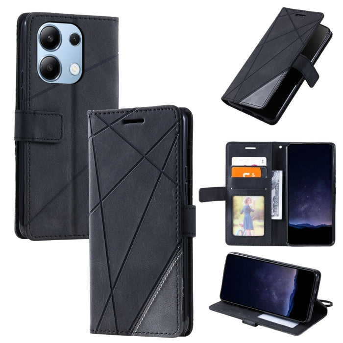 Estuche para teléfono de cuero con tapa horizontal empalmado con sensación de piel, For Xiaomi Redmi A3, For Xiaomi Redmi Note 13 Pro 4G, For Xiaomi Redmi Note 13 4G, For Xiaomi Redmi K70E, For Xiaomi 14 Ultra, For Xiaomi 14 Pro, For Xiaomi 14         ...