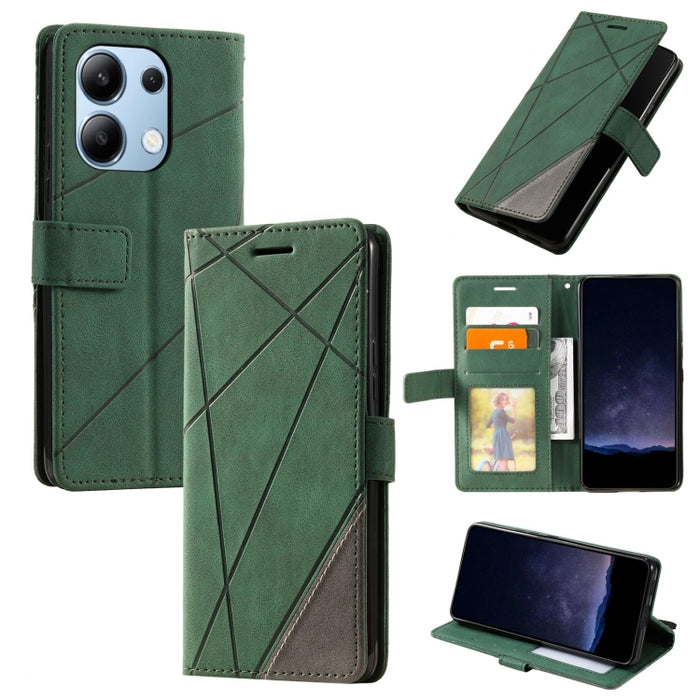 Estuche para teléfono de cuero con tapa horizontal empalmado con sensación de piel, For Xiaomi Redmi A3, For Xiaomi Redmi Note 13 Pro 4G, For Xiaomi Redmi Note 13 4G, For Xiaomi Redmi K70E, For Xiaomi 14 Ultra, For Xiaomi 14 Pro, For Xiaomi 14         ...