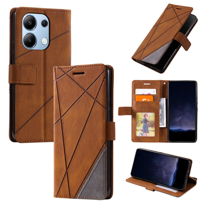 Estuche para teléfono de cuero con tapa horizontal empalmado con sensación de piel, For Xiaomi Redmi A3, For Xiaomi Redmi Note 13 Pro 4G, For Xiaomi Redmi Note 13 4G, For Xiaomi Redmi K70E, For Xiaomi 14 Ultra, For Xiaomi 14 Pro, For Xiaomi 14         ...