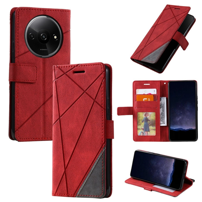 Estuche para teléfono de cuero con tapa horizontal empalmado con sensación de piel, For Xiaomi Redmi A3, For Xiaomi Redmi Note 13 Pro 4G, For Xiaomi Redmi Note 13 4G, For Xiaomi Redmi K70E, For Xiaomi 14 Ultra, For Xiaomi 14 Pro, For Xiaomi 14         ...