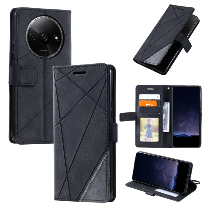 Estuche para teléfono de cuero con tapa horizontal empalmado con sensación de piel, For Xiaomi Redmi A3, For Xiaomi Redmi Note 13 Pro 4G, For Xiaomi Redmi Note 13 4G, For Xiaomi Redmi K70E, For Xiaomi 14 Ultra, For Xiaomi 14 Pro, For Xiaomi 14         ...