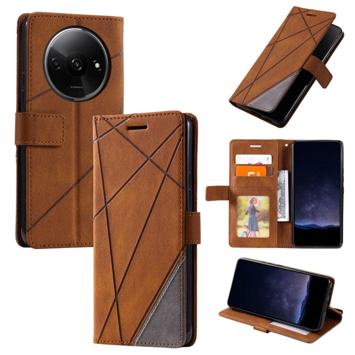 Estuche para teléfono de cuero con tapa horizontal empalmado con sensación de piel, For Xiaomi Redmi A3, For Xiaomi Redmi Note 13 Pro 4G, For Xiaomi Redmi Note 13 4G, For Xiaomi Redmi K70E, For Xiaomi 14 Ultra, For Xiaomi 14 Pro, For Xiaomi 14         ...