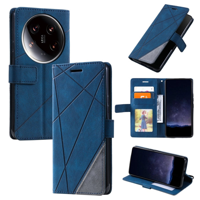 Estuche para teléfono de cuero con tapa horizontal empalmado con sensación de piel, For Xiaomi Redmi A3, For Xiaomi Redmi Note 13 Pro 4G, For Xiaomi Redmi Note 13 4G, For Xiaomi Redmi K70E, For Xiaomi 14 Ultra, For Xiaomi 14 Pro, For Xiaomi 14         ...
