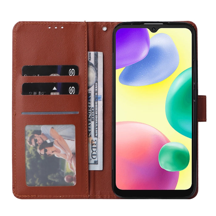Estuche multifuncional de cuero para teléfono con 3 ranuras para tarjetas, For Xiaomi Redmi 11A 4G, For Xiaomi Redmi 12C