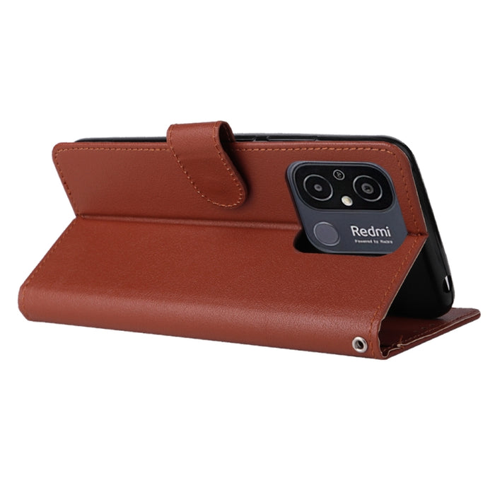 Estuche multifuncional de cuero para teléfono con 3 ranuras para tarjetas, For Xiaomi Redmi 11A 4G, For Xiaomi Redmi 12C