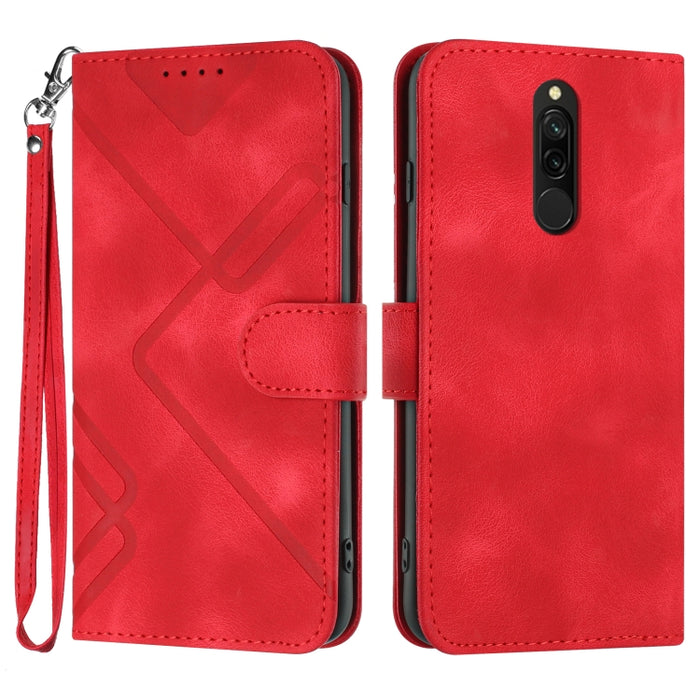 Estuche para teléfono de cuero con patrón de línea y sensación de piel, For Xiaomi Redmi Note 10S 4G Global, For Xiaomi Redmi Note 10 Pro Max, For Xiaomi Redmi Note 10 Pro 4G Global, For Xiaomi Redmi Note 10 4G Global, For Xiaomi Poco M3/Redmi 9T      ...