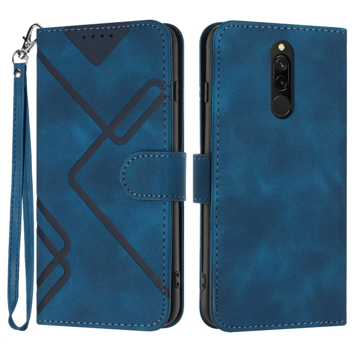 Estuche para teléfono de cuero con patrón de línea y sensación de piel, For Xiaomi Redmi Note 10S 4G Global, For Xiaomi Redmi Note 10 Pro Max, For Xiaomi Redmi Note 10 Pro 4G Global, For Xiaomi Redmi Note 10 4G Global, For Xiaomi Poco M3/Redmi 9T      ...