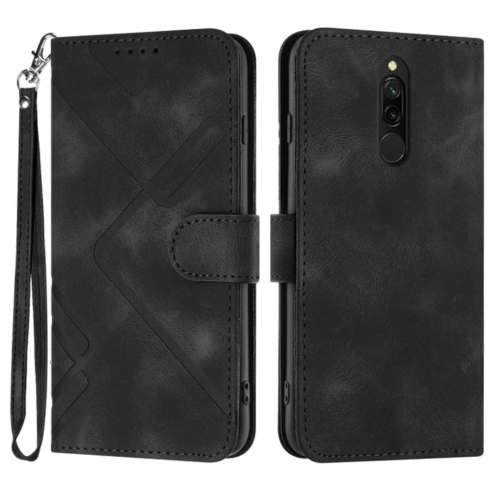 Estuche para teléfono de cuero con patrón de línea y sensación de piel, For Xiaomi Redmi Note 10S 4G Global, For Xiaomi Redmi Note 10 Pro Max, For Xiaomi Redmi Note 10 Pro 4G Global, For Xiaomi Redmi Note 10 4G Global, For Xiaomi Poco M3/Redmi 9T      ...