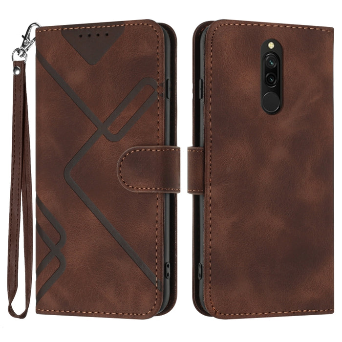 Estuche para teléfono de cuero con patrón de línea y sensación de piel, For Xiaomi Redmi Note 10S 4G Global, For Xiaomi Redmi Note 10 Pro Max, For Xiaomi Redmi Note 10 Pro 4G Global, For Xiaomi Redmi Note 10 4G Global, For Xiaomi Poco M3/Redmi 9T      ...
