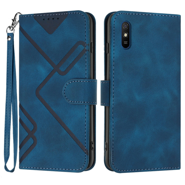 Estuche para teléfono de cuero con patrón de línea y sensación de piel, For Xiaomi Poco M5, For Xiaomi Poco M5s 4G Global, For Xiaomi Redmi Note 11 Pro 4G/5G Global, For Xiaomi Redmi Note 11SE 4G India, For Xiaomi Redmi 10 Power, For Xiaomi Redmi 10A 4...