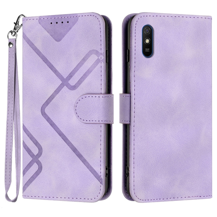 Estuche para teléfono de cuero con patrón de línea y sensación de piel, For Xiaomi Poco M5, For Xiaomi Poco M5s 4G Global, For Xiaomi Redmi Note 11 Pro 4G/5G Global, For Xiaomi Redmi Note 11SE 4G India, For Xiaomi Redmi 10 Power, For Xiaomi Redmi 10A 4...