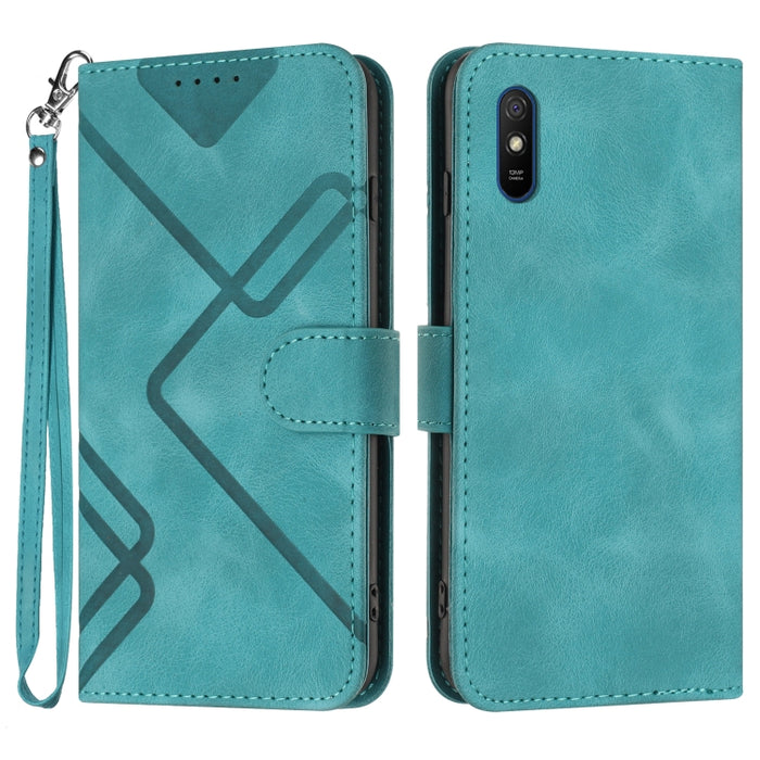 Estuche para teléfono de cuero con patrón de línea y sensación de piel, For Xiaomi Poco M5, For Xiaomi Poco M5s 4G Global, For Xiaomi Redmi Note 11 Pro 4G/5G Global, For Xiaomi Redmi Note 11SE 4G India, For Xiaomi Redmi 10 Power, For Xiaomi Redmi 10A 4...
