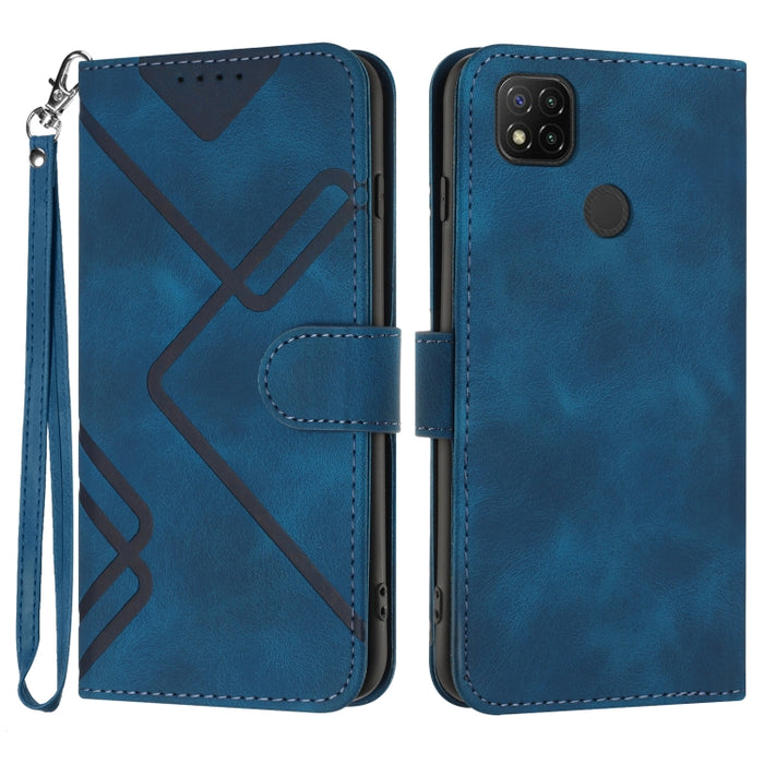 Estuche para teléfono de cuero con patrón de línea y sensación de piel, For Xiaomi Redmi Note 10S 4G Global, For Xiaomi Redmi Note 10 Pro Max, For Xiaomi Redmi Note 10 Pro 4G Global, For Xiaomi Redmi Note 10 4G Global, For Xiaomi Poco M3/Redmi 9T      ...