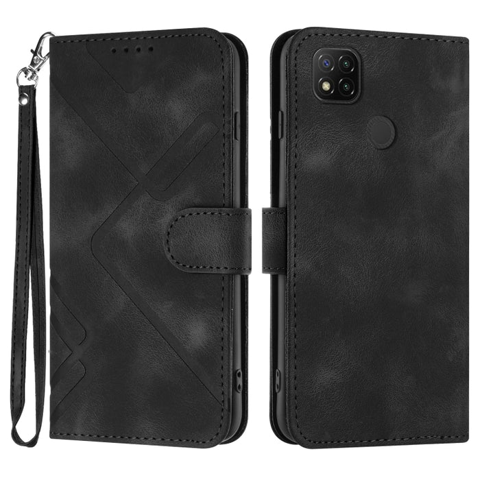 Estuche para teléfono de cuero con patrón de línea y sensación de piel, For Xiaomi Redmi Note 10S 4G Global, For Xiaomi Redmi Note 10 Pro Max, For Xiaomi Redmi Note 10 Pro 4G Global, For Xiaomi Redmi Note 10 4G Global, For Xiaomi Poco M3/Redmi 9T      ...