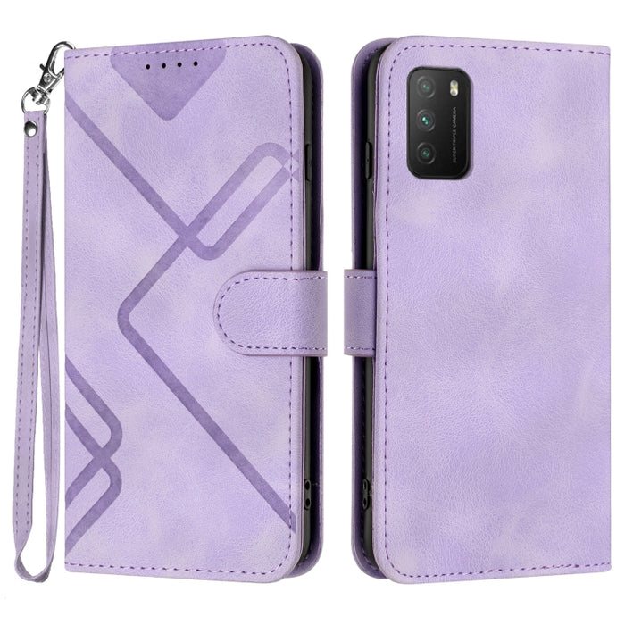 Estuche para teléfono de cuero con patrón de línea y sensación de piel, For Xiaomi Redmi Note 10S 4G Global, For Xiaomi Redmi Note 10 Pro Max, For Xiaomi Redmi Note 10 Pro 4G Global, For Xiaomi Redmi Note 10 4G Global, For Xiaomi Poco M3/Redmi 9T      ...