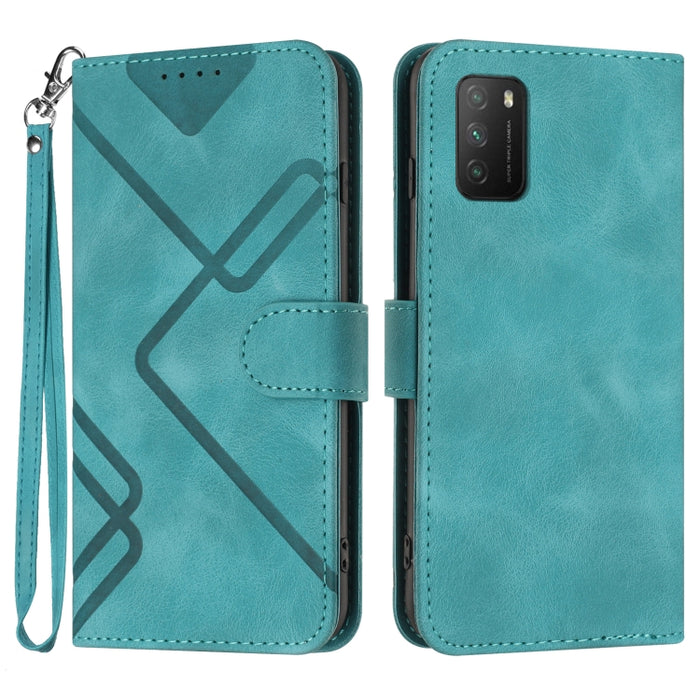 Estuche para teléfono de cuero con patrón de línea y sensación de piel, For Xiaomi Redmi Note 10S 4G Global, For Xiaomi Redmi Note 10 Pro Max, For Xiaomi Redmi Note 10 Pro 4G Global, For Xiaomi Redmi Note 10 4G Global, For Xiaomi Poco M3/Redmi 9T      ...