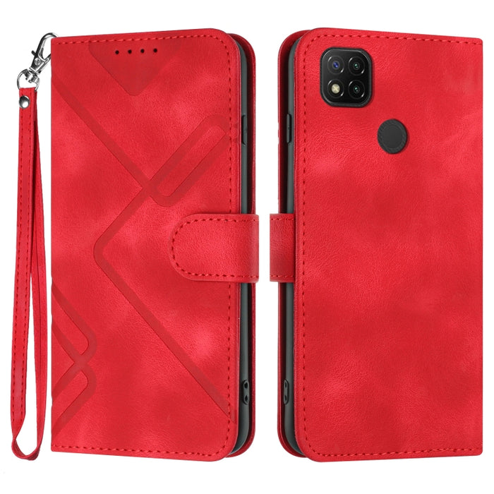 Estuche para teléfono de cuero con patrón de línea y sensación de piel, For Xiaomi Poco M5, For Xiaomi Poco M5s 4G Global, For Xiaomi Redmi Note 11 Pro 4G/5G Global, For Xiaomi Redmi Note 11SE 4G India, For Xiaomi Redmi 10 Power, For Xiaomi Redmi 10A 4...