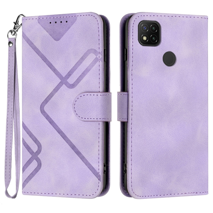 Estuche para teléfono de cuero con patrón de línea y sensación de piel, For Xiaomi Poco M5, For Xiaomi Poco M5s 4G Global, For Xiaomi Redmi Note 11 Pro 4G/5G Global, For Xiaomi Redmi Note 11SE 4G India, For Xiaomi Redmi 10 Power, For Xiaomi Redmi 10A 4...