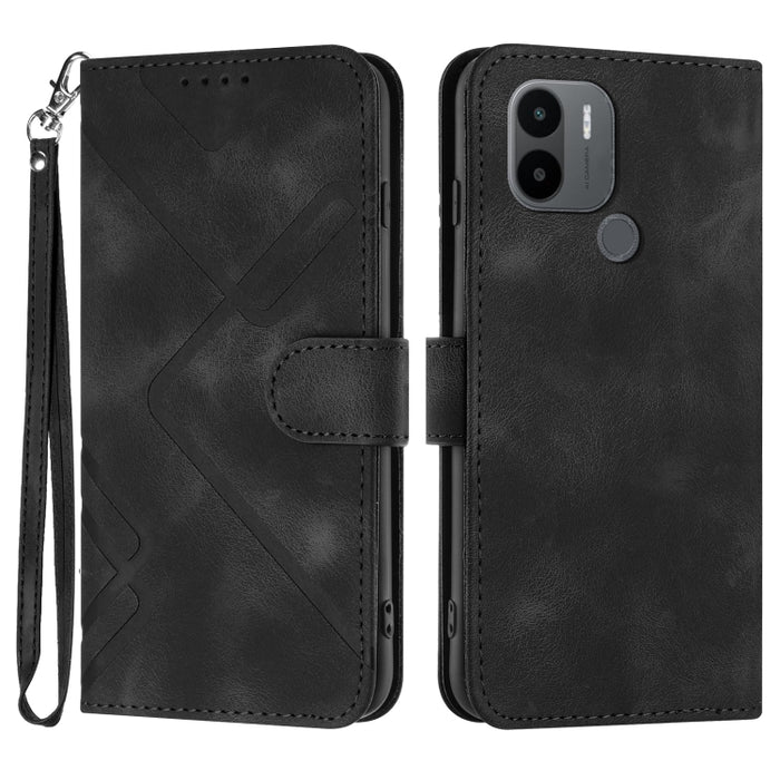 Estuche para teléfono de cuero con patrón de línea y sensación de piel, For Xiaomi Redmi Note 13 Pro 4G, For Xiaomi Redmi Note 13 4G, For Xiaomi Redmi 13C, For Xiaomi Redmi K70E, For Xiaomi 14 Pro, For Xiaomi 14, For Xiaomi Redmi K70                   ...