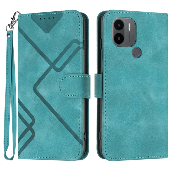 Estuche para teléfono de cuero con patrón de línea y sensación de piel, For Xiaomi Redmi Note 13 Pro 4G, For Xiaomi Redmi Note 13 4G, For Xiaomi Redmi 13C, For Xiaomi Redmi K70E, For Xiaomi 14 Pro, For Xiaomi 14, For Xiaomi Redmi K70                   ...