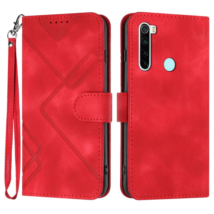 Estuche para teléfono de cuero con patrón de línea y sensación de piel, For Xiaomi Redmi Note 10S 4G Global, For Xiaomi Redmi Note 10 Pro Max, For Xiaomi Redmi Note 10 Pro 4G Global, For Xiaomi Redmi Note 10 4G Global, For Xiaomi Poco M3/Redmi 9T      ...
