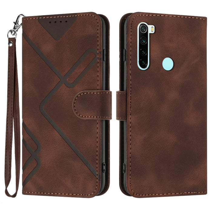 Estuche para teléfono de cuero con patrón de línea y sensación de piel, For Xiaomi Redmi Note 10S 4G Global, For Xiaomi Redmi Note 10 Pro Max, For Xiaomi Redmi Note 10 Pro 4G Global, For Xiaomi Redmi Note 10 4G Global, For Xiaomi Poco M3/Redmi 9T      ...