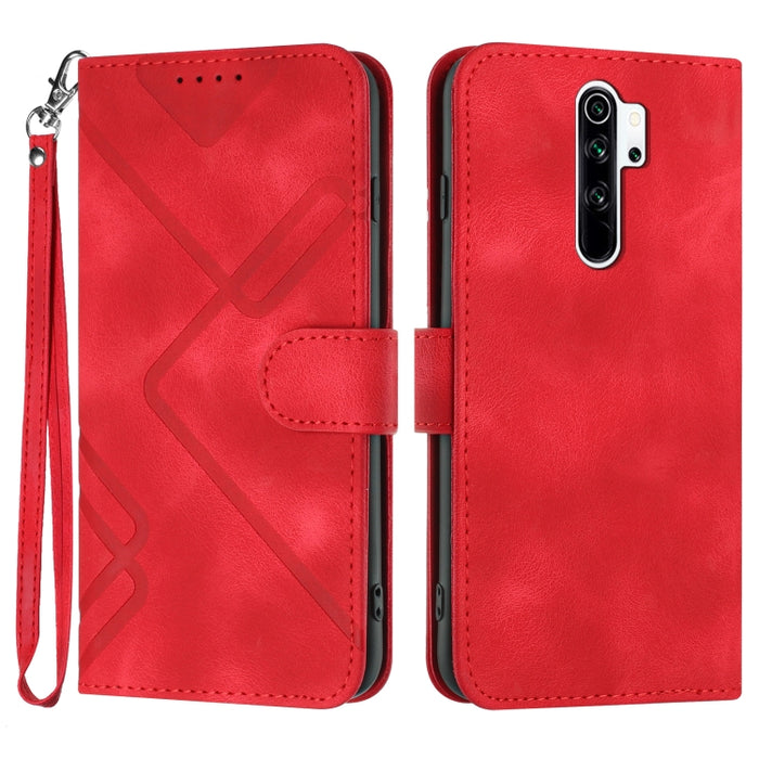 Estuche para teléfono de cuero con patrón de línea y sensación de piel, For Xiaomi Redmi Note 10S 4G Global, For Xiaomi Redmi Note 10 Pro Max, For Xiaomi Redmi Note 10 Pro 4G Global, For Xiaomi Redmi Note 10 4G Global, For Xiaomi Poco M3/Redmi 9T      ...