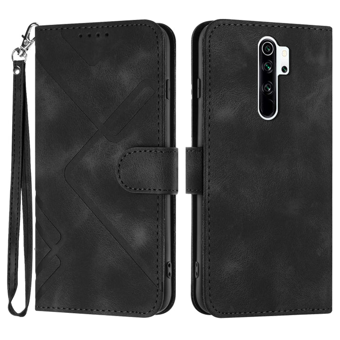 Estuche para teléfono de cuero con patrón de línea y sensación de piel, For Xiaomi Redmi Note 10S 4G Global, For Xiaomi Redmi Note 10 Pro Max, For Xiaomi Redmi Note 10 Pro 4G Global, For Xiaomi Redmi Note 10 4G Global, For Xiaomi Poco M3/Redmi 9T      ...