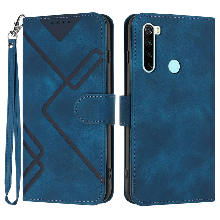 Estuche para teléfono de cuero con patrón de línea y sensación de piel, For Xiaomi Redmi Note 10S 4G Global, For Xiaomi Redmi Note 10 Pro Max, For Xiaomi Redmi Note 10 Pro 4G Global, For Xiaomi Redmi Note 10 4G Global, For Xiaomi Poco M3/Redmi 9T      ...