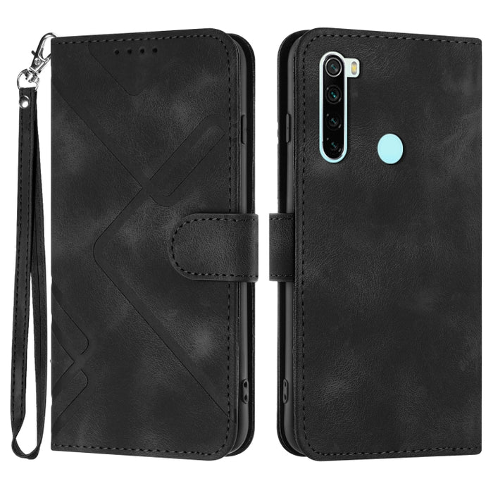 Estuche para teléfono de cuero con patrón de línea y sensación de piel, For Xiaomi Redmi Note 10S 4G Global, For Xiaomi Redmi Note 10 Pro Max, For Xiaomi Redmi Note 10 Pro 4G Global, For Xiaomi Redmi Note 10 4G Global, For Xiaomi Poco M3/Redmi 9T      ...