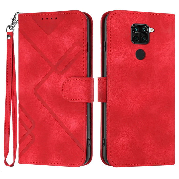Estuche para teléfono de cuero con patrón de línea y sensación de piel, For Xiaomi Redmi Note 10S 4G Global, For Xiaomi Redmi Note 10 Pro Max, For Xiaomi Redmi Note 10 Pro 4G Global, For Xiaomi Redmi Note 10 4G Global, For Xiaomi Poco M3/Redmi 9T      ...