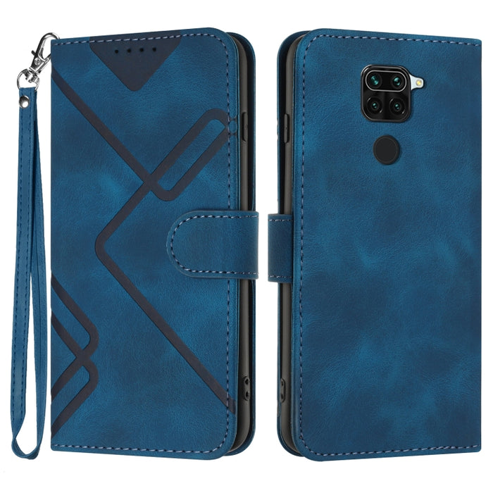Estuche para teléfono de cuero con patrón de línea y sensación de piel, For Xiaomi Redmi Note 10S 4G Global, For Xiaomi Redmi Note 10 Pro Max, For Xiaomi Redmi Note 10 Pro 4G Global, For Xiaomi Redmi Note 10 4G Global, For Xiaomi Poco M3/Redmi 9T      ...